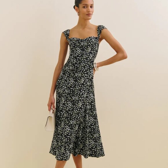 Reformation Bryson Dress Black - Size 0